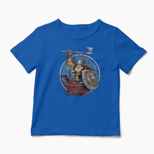 Tricou Viking Ragnar - Copii-Albastru Regal
